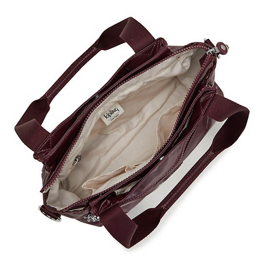 Kipling Elysia Metallic Shoulder Bags Burgundy Lacquer | CA 1406CT